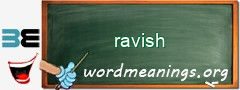 WordMeaning blackboard for ravish